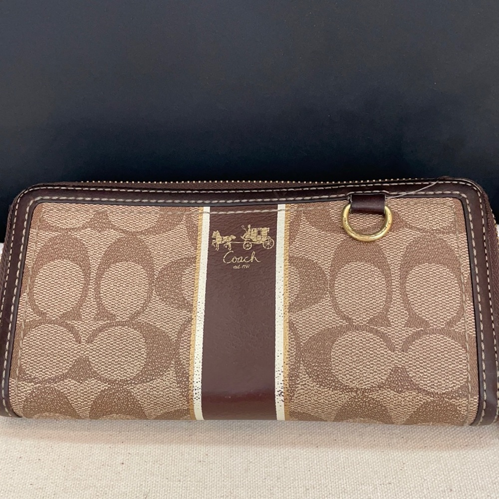 Coach zip around wallet